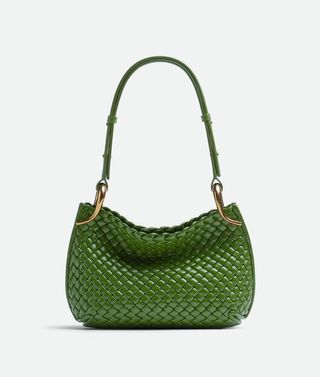 Bottega Veneta + Small Clicker Intrecciato Leather Shoulder Bag