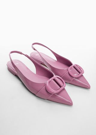 Mango + Patent Sling Back Shoes