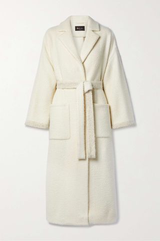 Loro Piana + Langston Belted Cashmere and Silk-Blend Bouclé-Tweed Coat