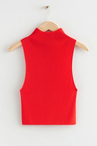 & Other Stories + Sleeveless Knit Crop Top