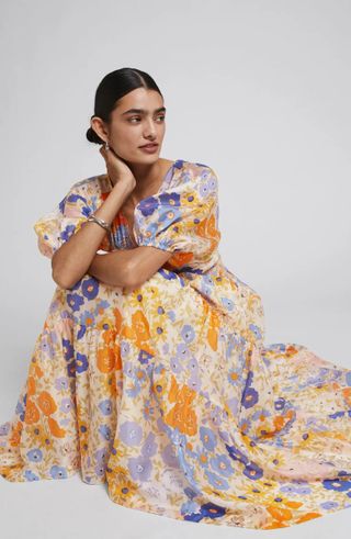 & Other Stories + Floral Print Puff Sleeve Dress
