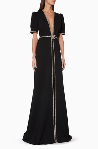 Gucci + Bow Crystal Embellished Gown