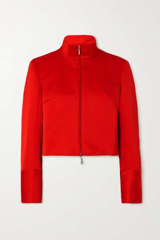 Ferragamo + Cropped Duchesse-Satin Jacket
