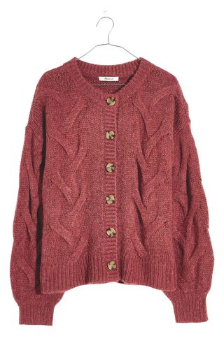 Madewell + Ashmont Cable Cardigan Sweater