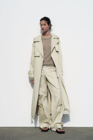 Zara + Waxed Cotton Trench Coat