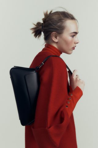 Zara + Minimalist Shoulder Bag With Flap