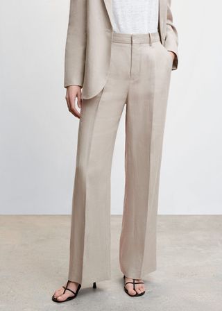 Mango + Linen Suit Trousers