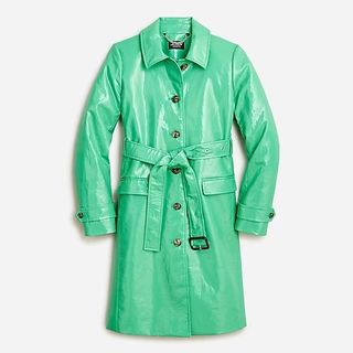 J.Crew + Collection Trench Coat in Laminated Linen