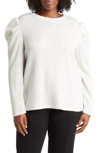 Cece + Puff Sleeve Knit Top