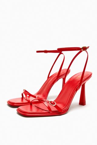Zara + High-Heeled Strap Sandals