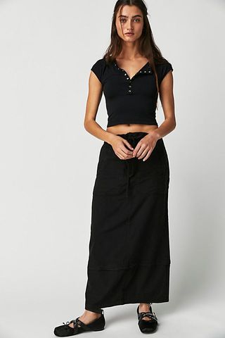 Free People + Lizzie Parachute Maxi Skirt