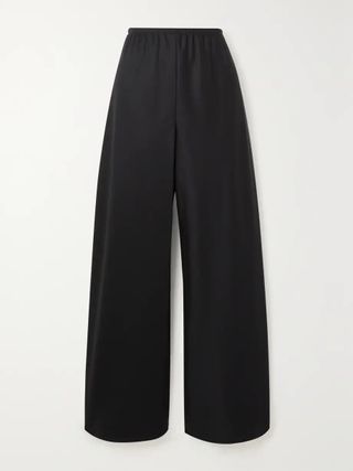 The Row + Essentials Gala Wool and Mohair-Blend Wide-Leg Pants