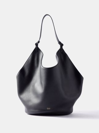 Khaite + Lotus Medium Leather Tote Bag