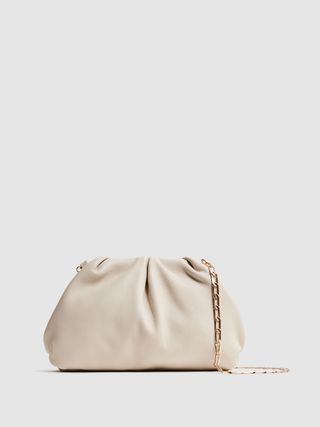 Reiss + Elsa Nappa Leather Clutch Bag