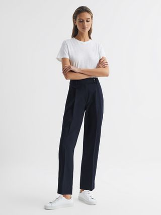 Reiss + River High Rise Cropped Tapered Trousers