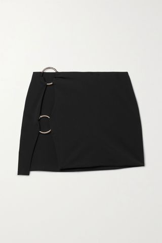 Louisa Ballou + Embellished Recycled Stretch-Jersey Mini Skirt