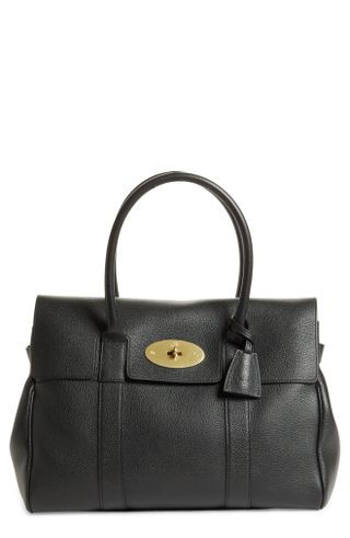 Mulberry + Bayswater Pebbled Leather Satchel