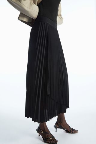 Cos + Layered Pleated Midi Skirt