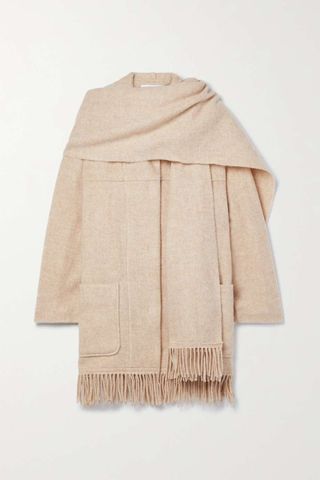 Isabel Marant Étoile + Faty Draped Fringed Wool-Blend Coat