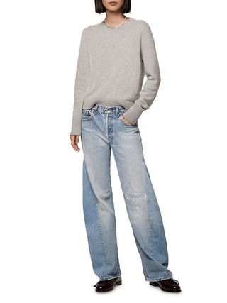 Another Tomorrow + Cashmere-Blend Crewneck Sweater