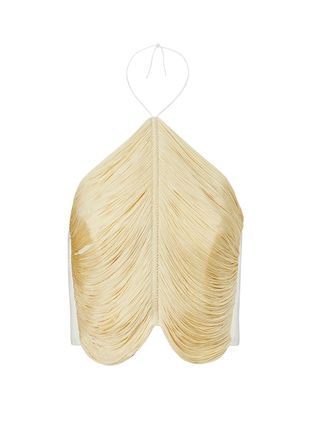 Mango + Fringed Halter Top