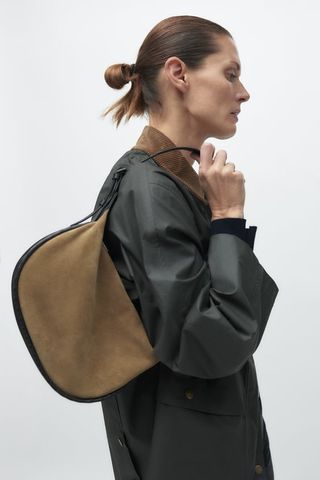 Zara + Suede Split Crossbody Bag