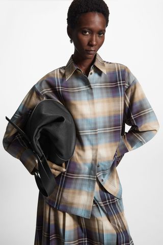 COS + Wool-Blend Checked Shirt