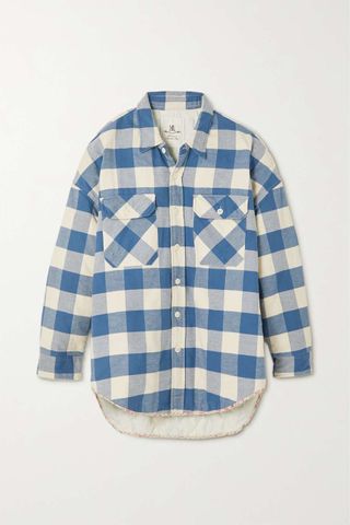 Denimist + Oversized Padded Checked Cotton-Flannel Jacket