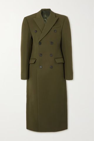 WARDROBE.NYC + Double-Breasted Merino Wool-Twill Coat