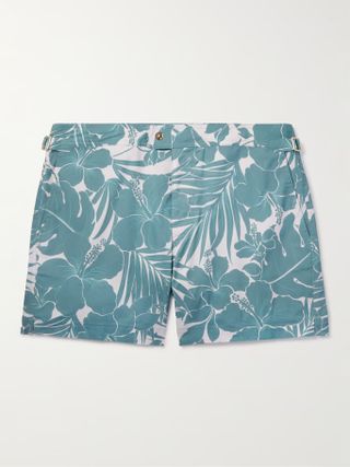 Tom Ford + Slim-Fit Short-Length Printed Swim Shorts