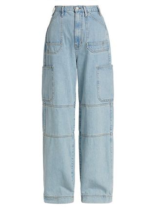 Frame + Oversized High-Rise Rigid Cargo Jeans