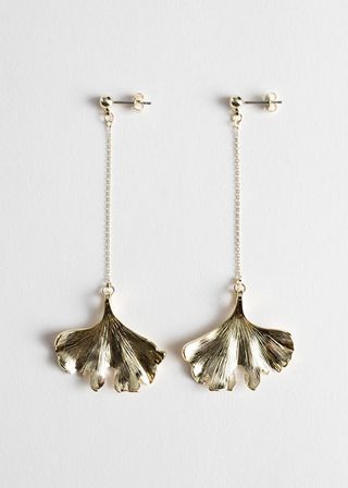 & Other Stories + Ginkgo Leaf Hanging Earrings