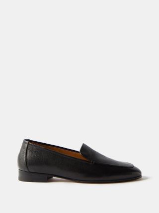 The Row + Adam Grained-Leather Loafers