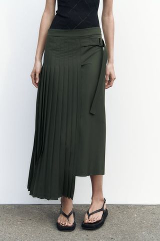 Zara + Limited Edition Pleated Skirt