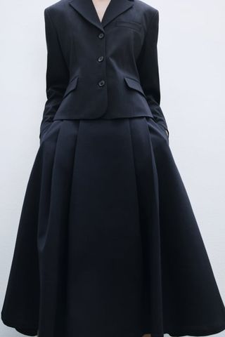 Zara + Wool-Blend Skirt