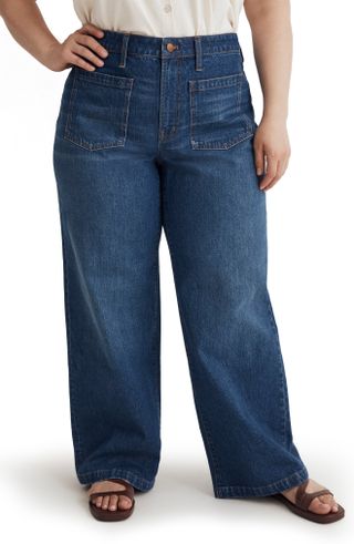 Madewell + The Perfect Vintage Patch Pocket Wide Leg Jeans