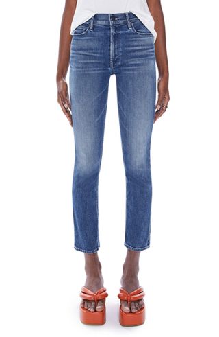 Mother + The Dazzler Mid Rise Ankle Straight Leg Jeans