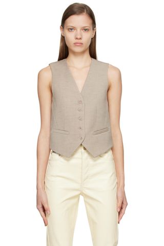The Frankie Shop + Taupe Gelso Vest