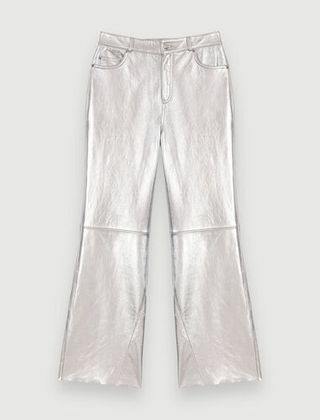 Maje + Silver Leather Trousers