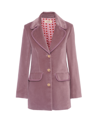Lisou + Bianca Lavender Tailored Velvet Jacket