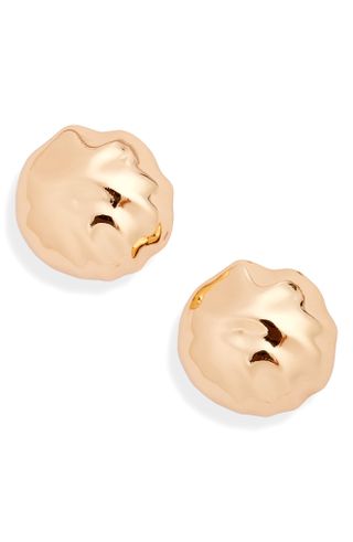 Open Edit + Molten Orb Button Stud Earrings