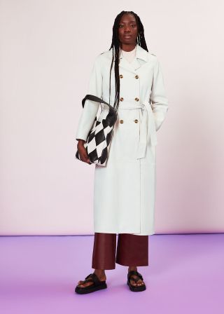 Whistles + Gemma Leather Trench Coat