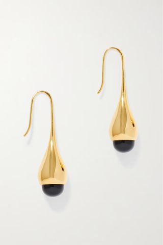By Pariah + 14-Karat Recycled Gold Onyx Earrings
