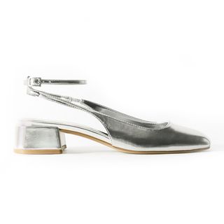Zara + Block Heel Ankle Strap Shoes