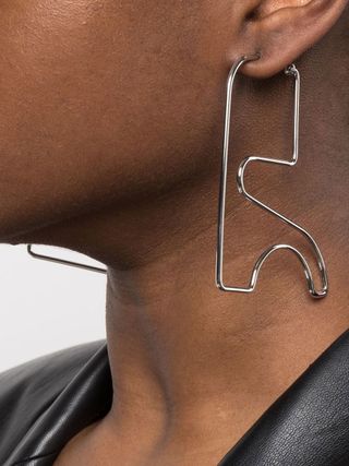 Courrèges + Logo Geometric Earrings