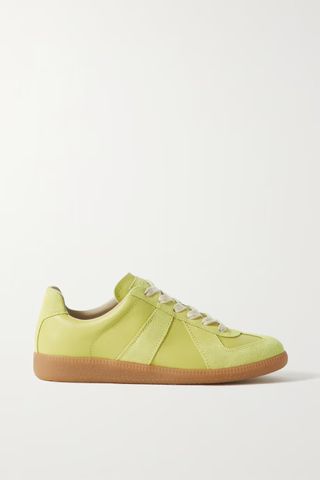 Maison Margiela + Replica Leather and Suede Sneakers