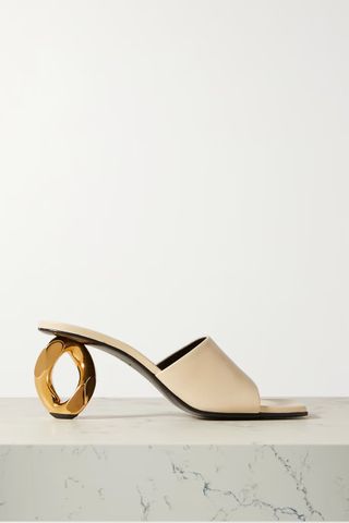 Jw Anderson + Chain-Embellished Leather Mules