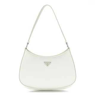 Prada + Spazzolato Cleo Shoulder Bag White