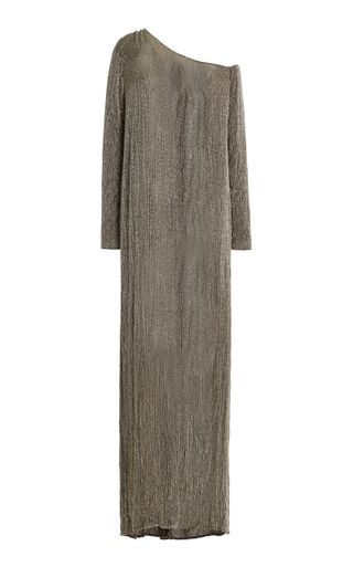 Beare Park + Asymmetric Beaded Silk Gown