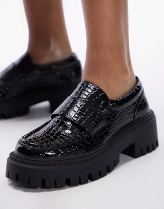Topshop + Wide Fit Lottie Chunky Loafer